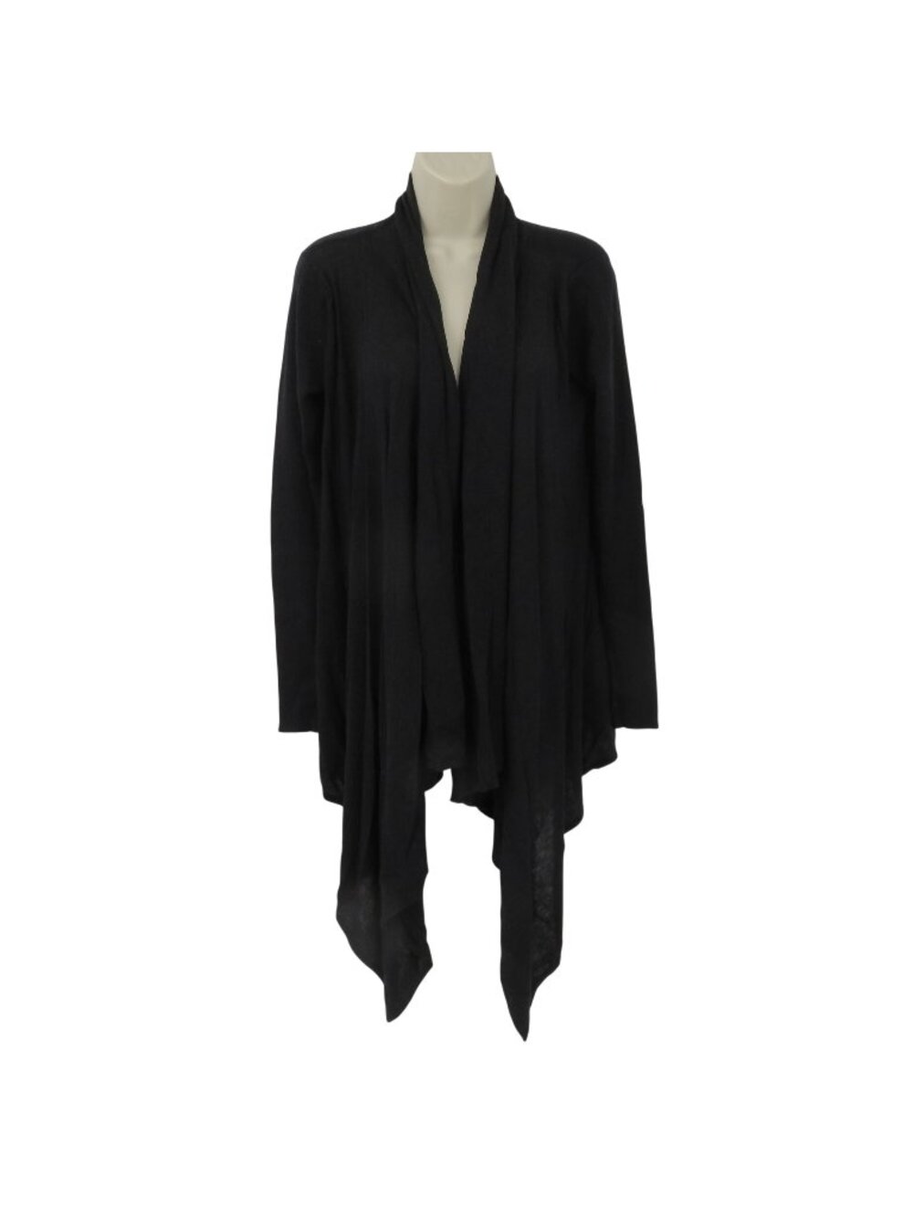 Lululemon Women One Size OSFM Dark Gray Black Ribbed Open Front Cardigan Sweater
